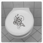 Preview: Retro Dots Kreise WC Deckel Aufkleber Toilettendeckel TDA026