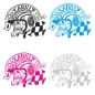 Preview: Rockabilly Racing 13 Skull Aufkleber Sticker Motorhauben Autoaufkleber A2035