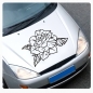 Preview: Motorhauben Aufkleber Rose Rosen Autoaufkleber Sticker A634