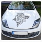 Preview: Motorhauben Aufkleber Rose Rosen Autoaufkleber Sticker A634