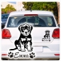 Preview: Rottweiler Welpe Name Pfoten Autoaufkleber Auto Aufkleber Sticker A877