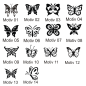 Preview: Schmetterlinge Auto Aufkleber Butterfly Sticker Autoaufkleber 2er SET A028