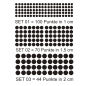 Preview: Fahrradaufkleber Aufkleber Kreise Punkte Dots SET Sticker F088