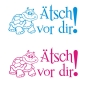 Preview: Ätsch vor dir! Wohnmobil Aufkleber Wohnwagen Caravan Turtle Schildkröte Sticker WoMo009