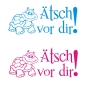 Preview: Ätsch vor dir! Wohnmobil Aufkleber Wohnwagen Caravan Turtle Schildkröte Sticker WoMo009