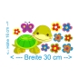 Preview: Schildkröte Blumen Schmetterling Auto Aufkleber Sticker Digitaldruck DA167