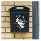Preview: Briefkastenaufkleber Schildkröte Taucher schaut raus Aufkleber Sticker B025