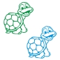 Preview: Schildkröte Turtle Auto Aufkleber Autoaufkleber Sticker  A1247