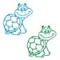Preview: Schildkröte Turtle Auto Aufkleber Autoaufkleber Sticker  A1248