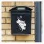Preview: Briefkastenaufkleber Schildkröte schaut raus Aufkleber Sticker B024