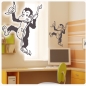 Preview: Wandtattoo Schimpanse Affe Wandaufkleber Afrika Kinderzimmer Kind Bad WC W1604