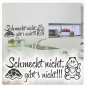 Preview: Schmeckt nicht, gibt´s nicht! Wandtattoo Wandaufkleber W1566