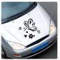 Preview: Schmetterling Stern Blume Autoaufkleber Sticker Aufkleber A2063