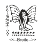 Preview: Autoaufkleber Fee Elfe Schmetterling Sterne Auto Aufkleber Tattoo Sticker A238