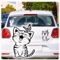 Preview: Schmetterling Katze Kitty Kätzchen Autoaufkleber Auto Aufkleber Sticker A775