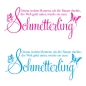 Preview: Wandtattoo Schmetterling Raupe Wandaufkleber Butterfly Zitat W732