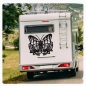 Preview: Schmetterling Rosen Butterfly Wohnmobil Aufkleber Wohnwagen  WoMo092