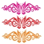 Preview: Autoaufkleber Schmetterling Tribal Auto Aufkleber Butterfly Flames Sticker A777