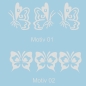 Preview: Schmetterlinge Butterfly Glasgravur Etched Glass Auto Spiegel Aufkleber G006