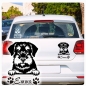 Preview: Schnauzer Name Pfoten Autoaufkleber Auto Aufkleber Sticker A878