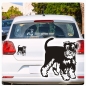 Preview: Zwergschnauzer Schnauzer Autoaufkleber Auto Aufkleber Sticker Hund Pfoten A1709to Aufkleber Sticker Hund Pfoten Name A1704