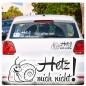 Preview: Hetz mich nicht! Autoaufkleber Schnecke Sticker Aufkleber mich A4102