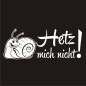 Preview: Hetz mich nicht! Autoaufkleber Schnecke Sticker Aufkleber mich A4102