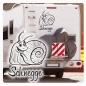 Preview: Schnegge Schnecke lustig Wohnmobil Aufkleber Wohnwagen Sticker WoMo190