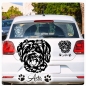 Preview: Schnoodle Name Pfoten Autoaufkleber Auto Aufkleber Sticker A849