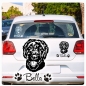 Preview: Schnoodle Name Pfoten Autoaufkleber Auto Aufkleber Sticker A850