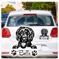 Preview: Schnoodle Name Pfoten Autoaufkleber Auto Aufkleber Sticker A853