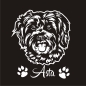 Preview: Schnoodle Name Pfoten Autoaufkleber Auto Aufkleber Sticker A849