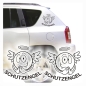 Preview: Set 2er SCHUTZENGEL Auto Aufkleber ENGEL ANGEL Sticker Auto A2048