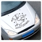 Preview: Motorhauben Aufkleber Schutzengel Elefant Angel Engel Autoaufkleber Sticker clickstick A611