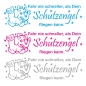 Preview: Schutzengel Elefant Auto Aufkleber Engel Sterne Sticker A1177