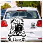 Preview: Shar Pei Name Pfoten Autoaufkleber Auto Aufkleber Sticker A872