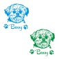 Preview: Hundeaufkleber Shih Tzu Hund Pfoten Hunde Aufkleber Autoaufkleber A1246