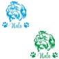 Preview: Hundeaufkleber Shih Tzu Name Autoaufkleber A342