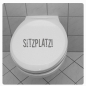 Preview: Sitzplatz Aufkleber für WC Deckel Wandtattoo Bad Toilette TDA098