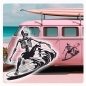 Preview: Surfer Surfing Surfen Skeleton Wohnmobil Aufkleber Wohnwagen Caravan Wohnwagen Sticker WoMo429