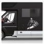 Preview: Surfer Surfing Surfen Skeleton Wohnmobil Aufkleber Wohnwagen Caravan Wohnwagen Sticker WoMo429