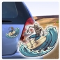 Preview: Cooler Skeleton Surfer Surfing Autoaufkleber Sticker Auto Aufkleber Digitaldruck DA396