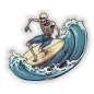 Preview: Cooler Skeleton Surfer Surfing Autoaufkleber Sticker Auto Aufkleber Digitaldruck DA396