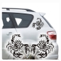 Preview: Autoaufkleber Tribal Skorpion Skorpione 2er SET Sticker Aufkleber A4106