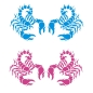 Preview: Autoaufkleber Tribal Skorpion Skorpione 2er SET Sticker Aufkleber A4107