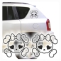 Preview: Skull Girl Autoaufkleber Totenkopf Rockabilly Auto Aufkleber Sticker A2074