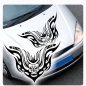 Preview: Skull Biker Auto Aufkleber Flames Tattoo Autoaufkleber Sticker Motorhauben A2084