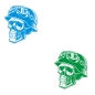 Preview: Skull Totenkopf Motorradhelm Biker Autoaufkleber Auto Aufkleber Sticker A843