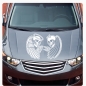 Preview: Skull Totenkopf Engel Teufel Motorhauben Autoaufkleber Auto Aufkleber Sticker A4265