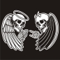 Preview: Skull Totenkopf Engel Teufel Motorhauben Autoaufkleber Auto Aufkleber Sticker A4265